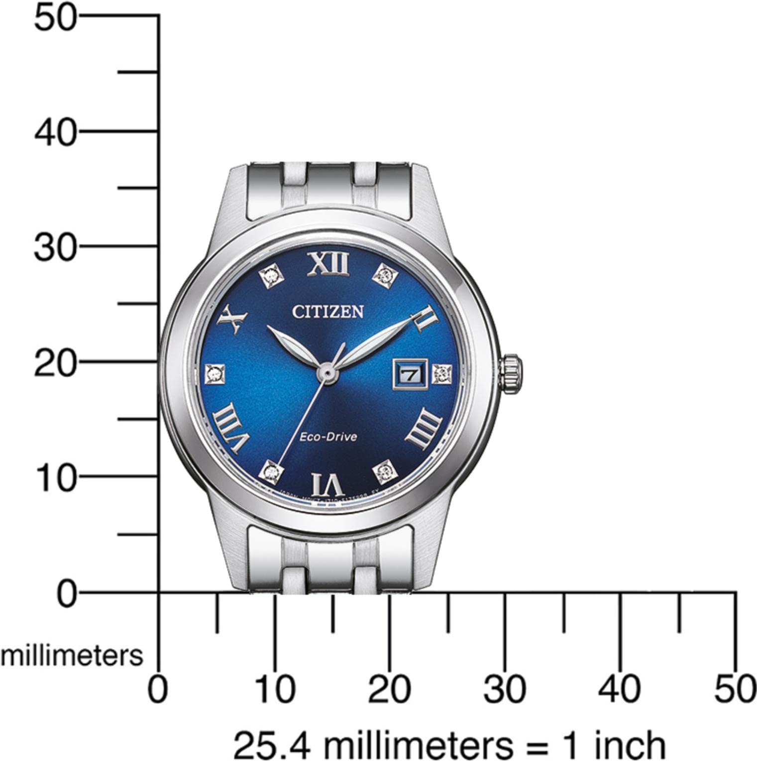 Citizen Damen Analog Eco-Drive Uhr mit Edelstahl ArmbandElegance
