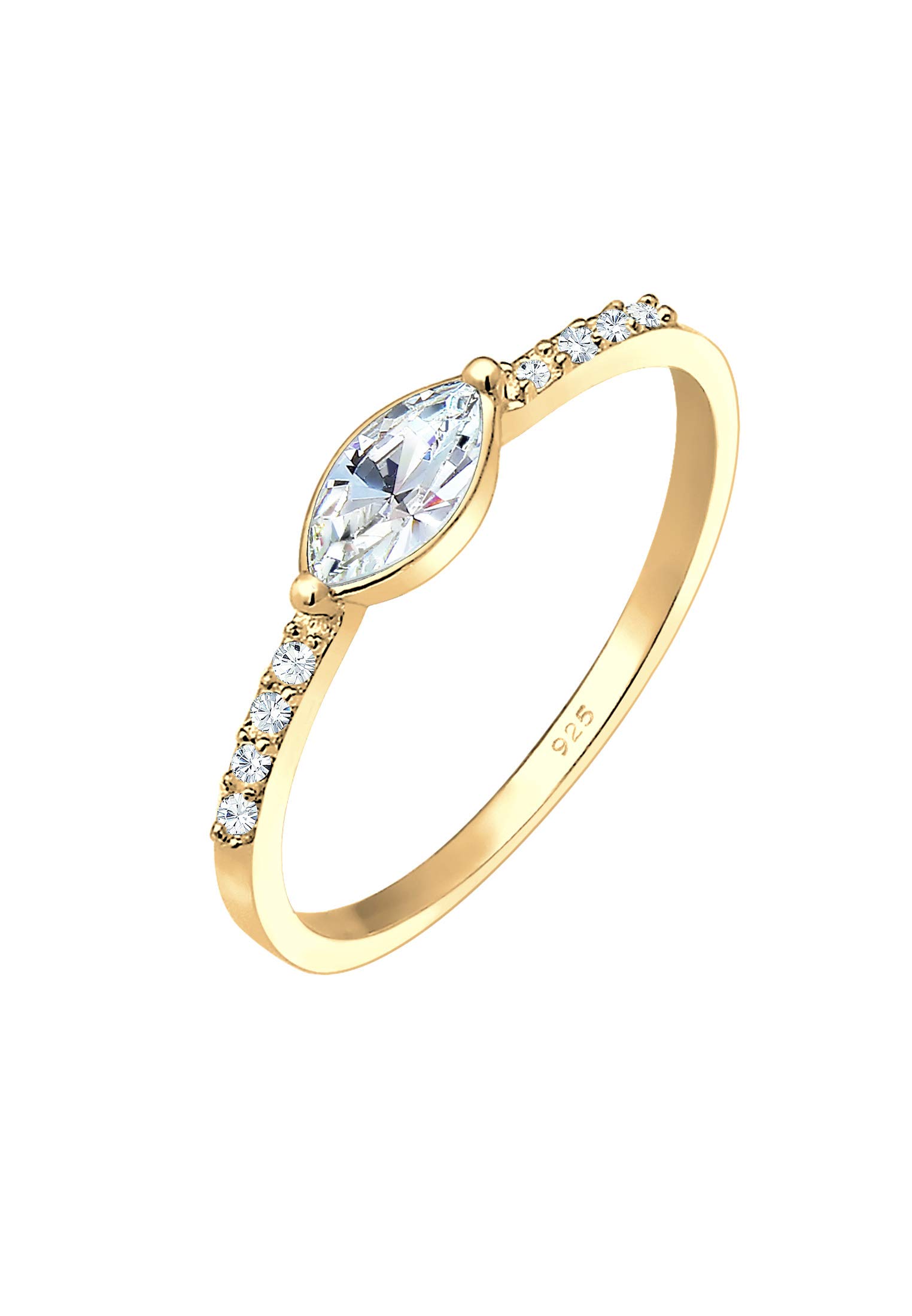 Elli Women's 925 Sterling Silver Solitaire Engagement Ring Q 0604341818_56