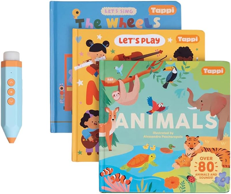 Tappi Starter Set - 1 Play Pen and 3 Interactive Books for Kids
