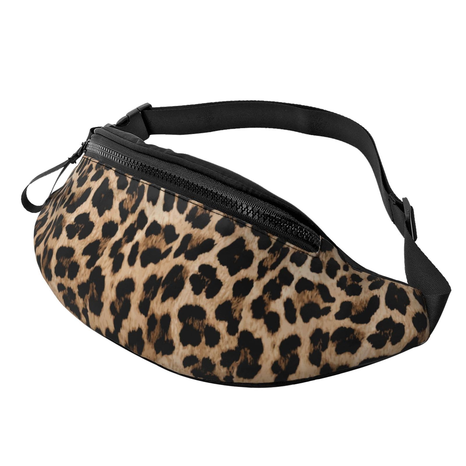 Leopard Print Cheetah Skin African Animal Fashion Casual Fanny Pack Waist Bag Men Women Adjustable Belt Waist Bag For Travel Hiking Cycling Running