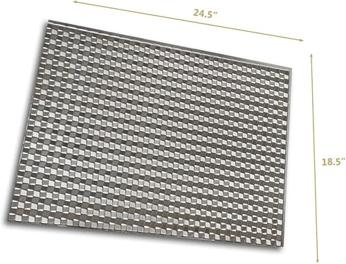 Miniatura 8 de Retro-Art 703529 - Paneles de pared 3D para cocina, paquete de 6, formas geométricas cuadradas en bronce plateado cobre, PVC, 24.5 x 18.5 pulgadas,