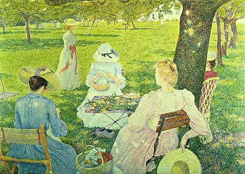 Affiche Famille au verger Théo Van Rysselberghe pour salon lumineux