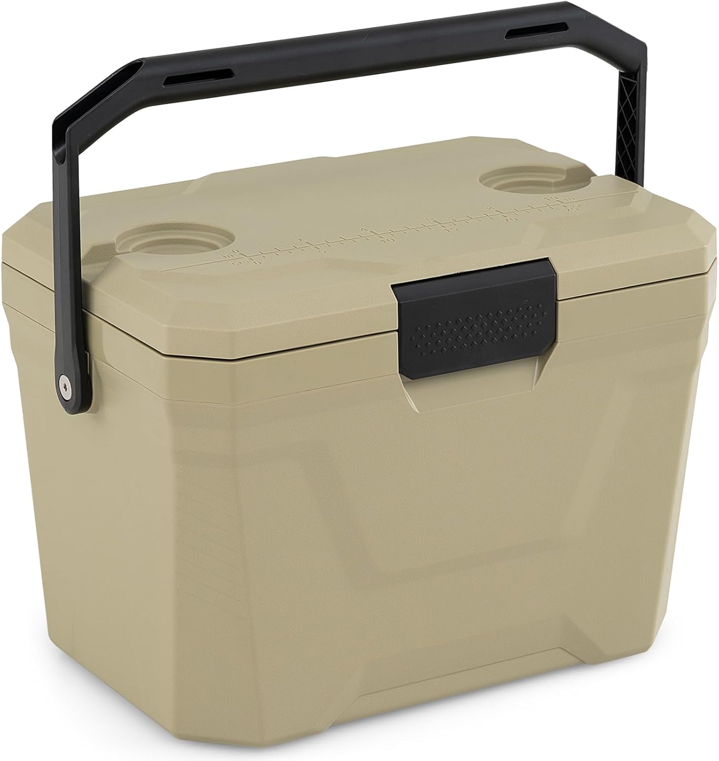 COSTWAY Insulated Portable Cooler, Hard Shell Ice Chest w/ 2 Cup Holders, Bottle Opener, Drain Plug, 3-Day Ice Retention, Outdoor Leak-Proof Dry Box for Beach, Camping, Fishing, Picnic