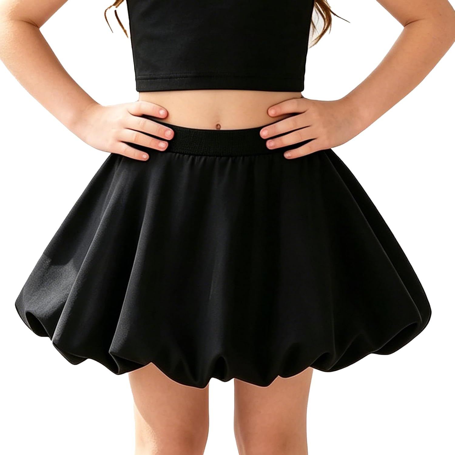 Kids Bubble Skort Holiday Skirts Puffy Hem Skirt for Birthday Photography Play Garment Weekend Apparel