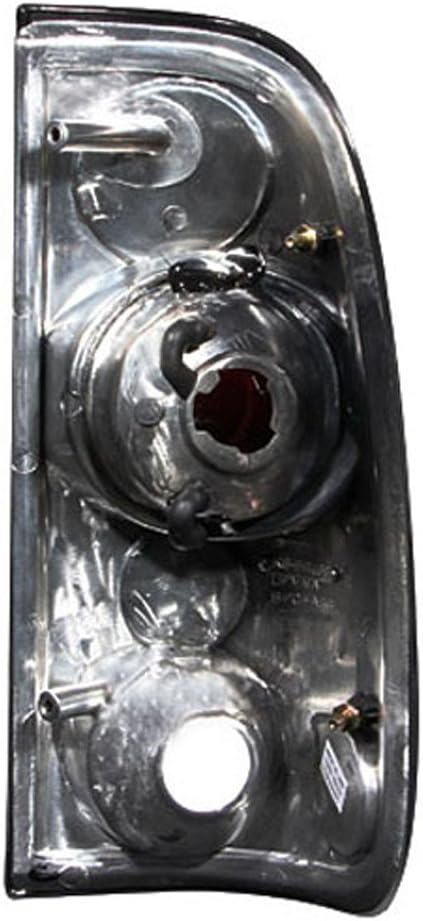 HEADLIGHTSDEPOT Black Housing Tail Light Compatible with Ford F-150 F-250 F-250 Super Duty F-350 Super Duty 1997-2007 Includes Left Driver and Right Passenger Side Tail Lights
