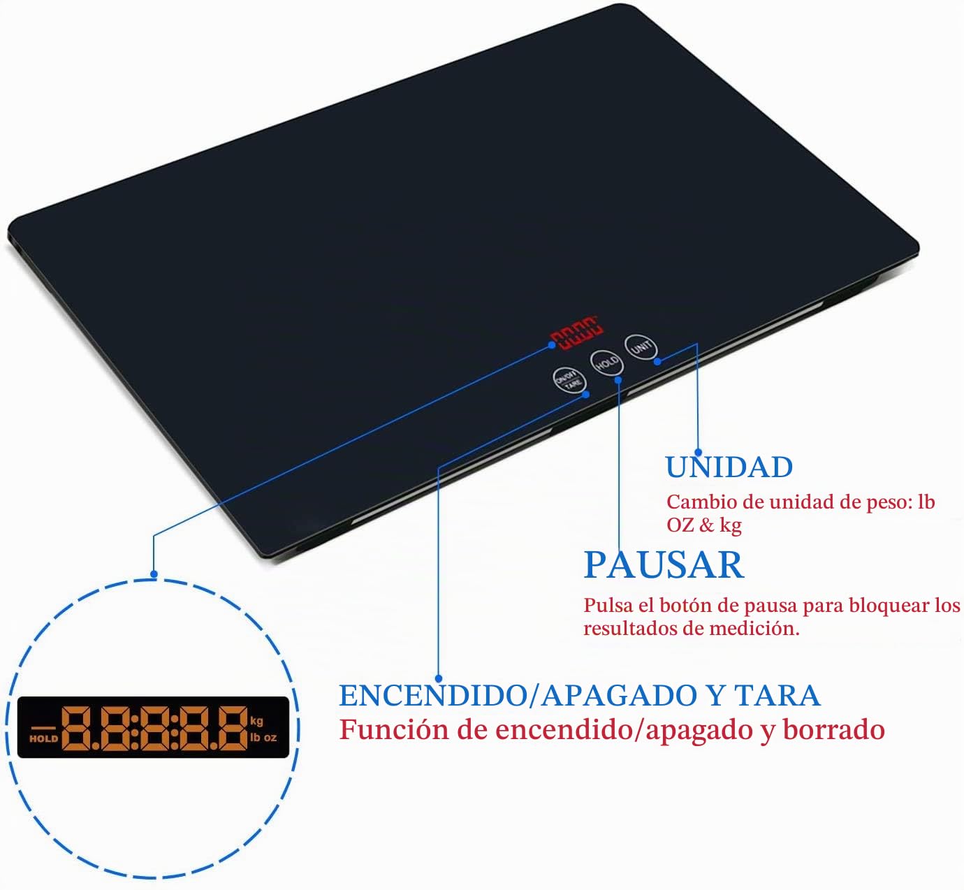 Báscula digital para mascotas para perros, con alfombrilla antideslizante, plataforma de báscula para animales, dimensiones 25,6 x 17,7 pulgadas, peso máximo 220 libras, precisión 10 g, color negro.