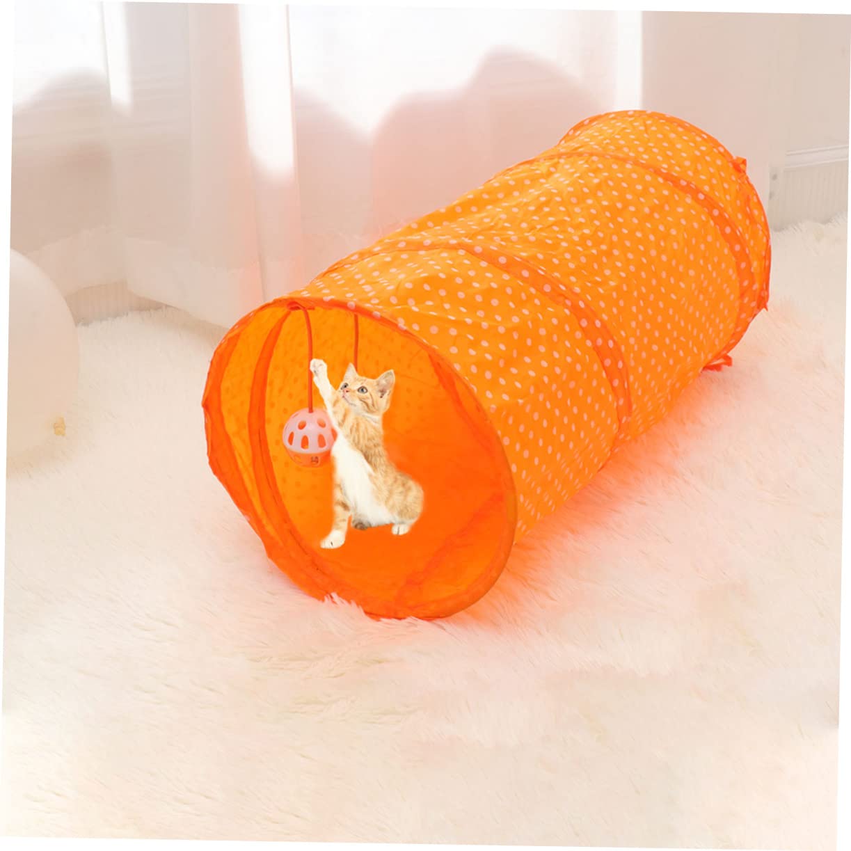 Kisangel 3 Túneles para Gatos Juguetes para Mascotas Túnel Interior Cama Portátil Divertido para Gatitos.
