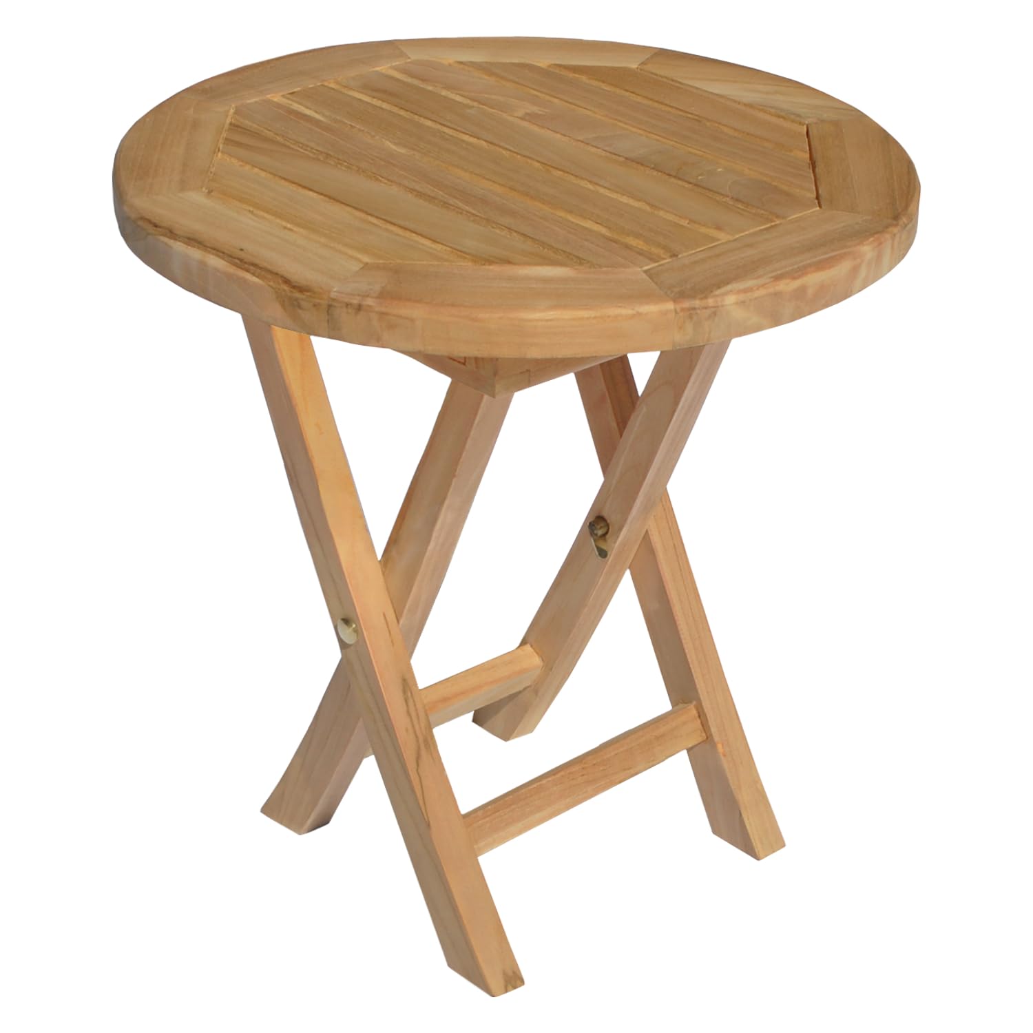 Happy Garden Tavolino rotondo in teak 50 cm LOMBOK