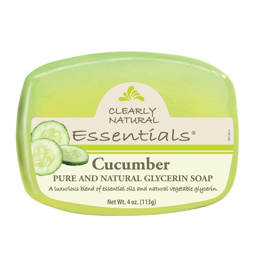 CLEARLY NATURAL BAR SOAP,GLYCERINE,CUCMBR, 4 OZ, 6 pack