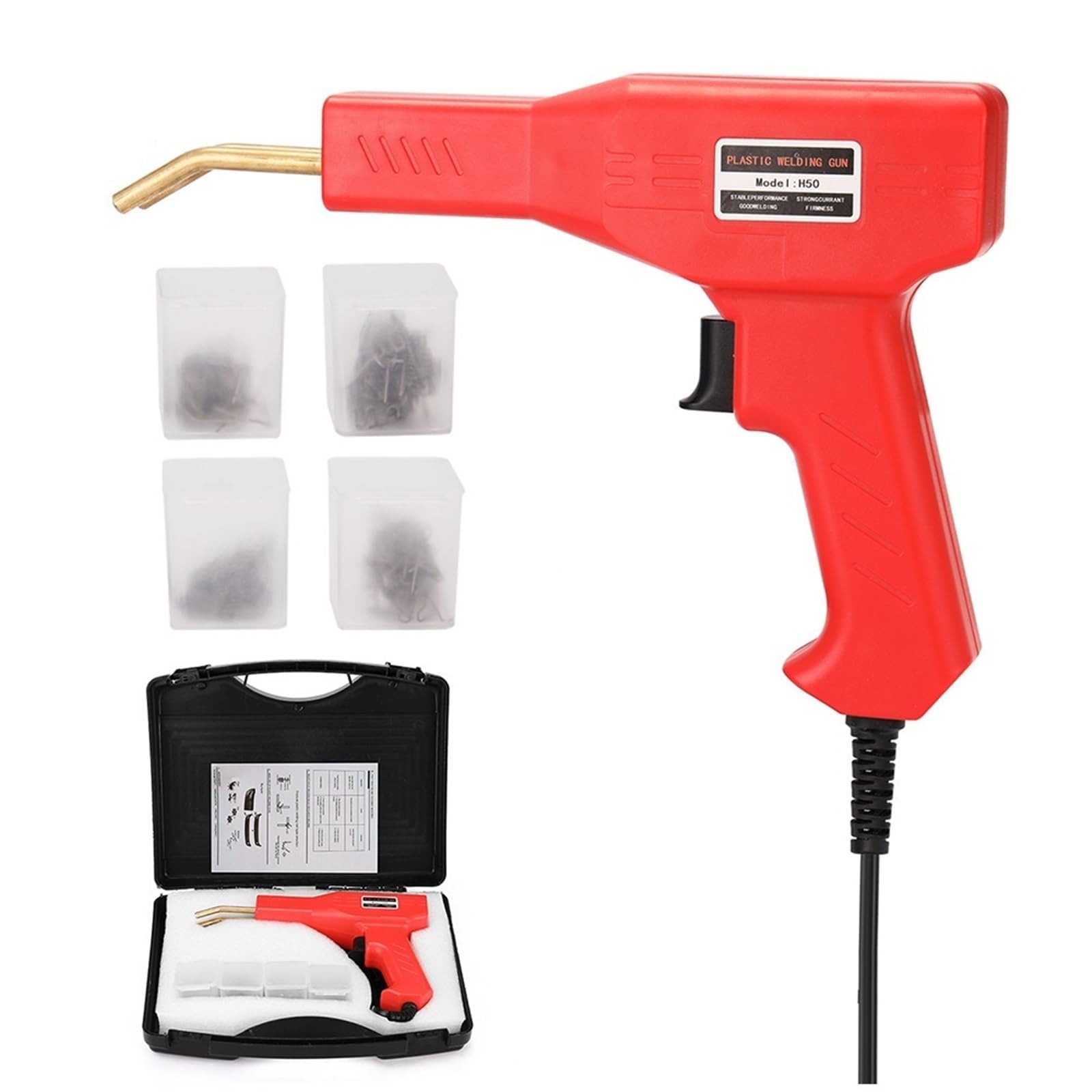 Zestaw pistoletów lutowniczych 50W/70W Hot Staplers Plastics Spawarka do tworzyw sztucznych Spawarka do tworzyw sztucznych Narzędzia garażowe Narzędzie do spawania zszywek(D)