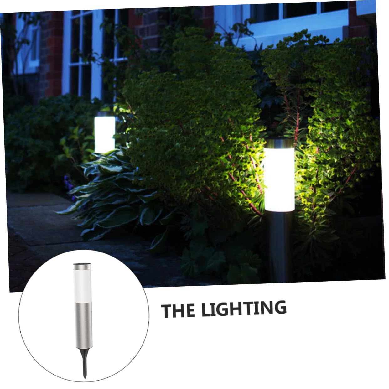 Lampada Solare LED da Esterno per Giardino e Prato Risparmio Energetico Facile Installazione Luce Bianca per Sentieri e Cortili