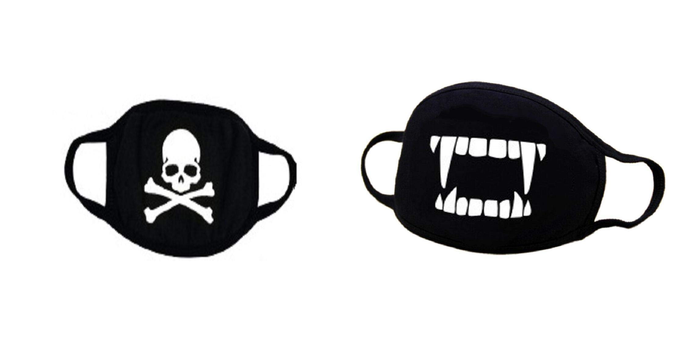 VRITRAZ Glow in the dark luminous Cotton Anti Dust, Pollution Face Mouth Mask for Man Woman Danger SnakeTeeth