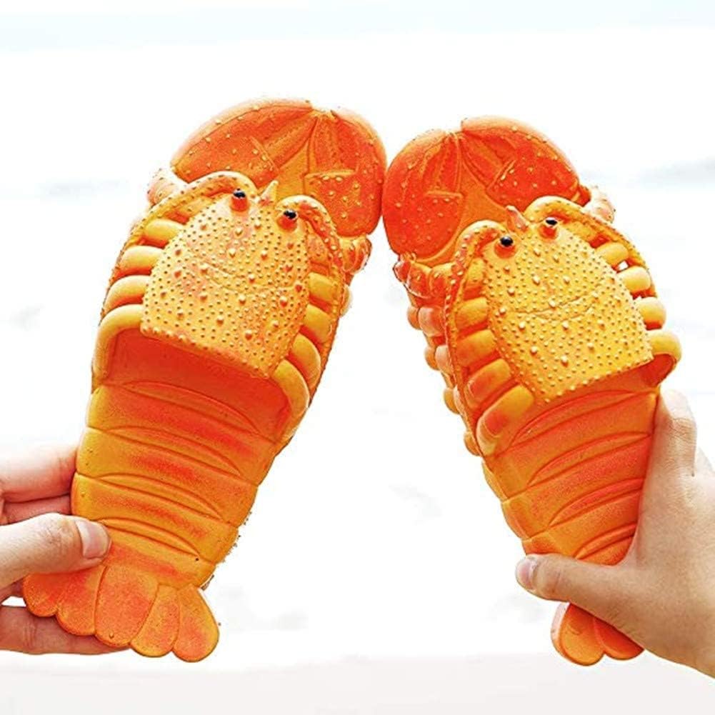 Asifn Lobster Slippers Summer Funny Animal Flip Flops Kids Cute Beach Shoes Women Soft Creative Shower Sandals Men Casual Waterproof Slides image 2