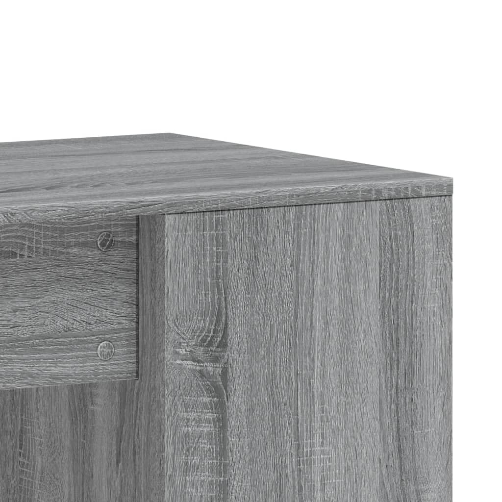 Schreibtisch Grau Sonoma 102 x 50 x 75 cm Holzwerkstoff mit Stauraum für Computer, Laptop, Büro, Homeoffice, Lernen, Gaming und Ordnung