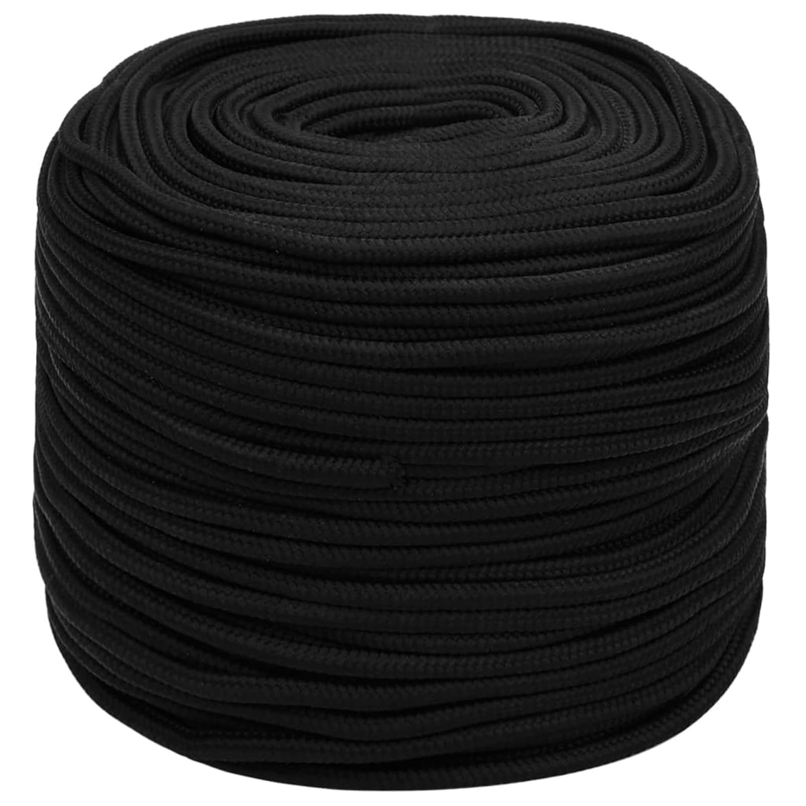 Homgoday Cuerda de Trabajo poliéster Negro 8 mm 50 m, Cuerda de Trabajo Seguridad Incendio Escalada Aire Libre Exterior Camping Torcido Bricolaje Artesanía Trenzada Sogas y Cuerdas metálicas