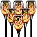 Walensee Solar Lights Outdoor Upgraded 43"(6 PACK) 96 LED Waterproof Flickering Flames Torch Lights Outdoor Solar Spotlights Landscape Decoration Lighting Dusk to Dawn Auto On/Off Security Torch Light