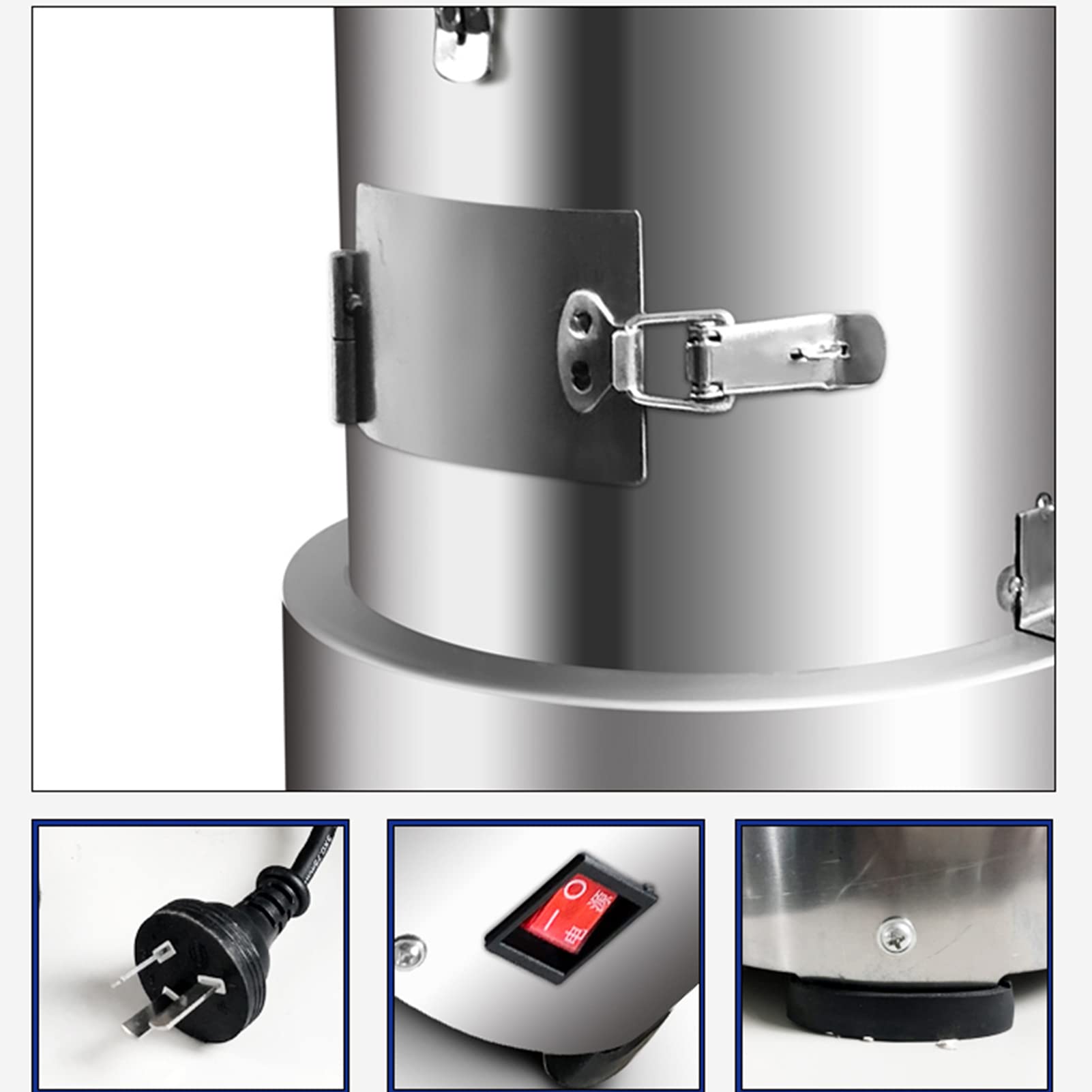Éplucheuse d'ail Commerciale, éplucheuse d'ail entière en Acier Inoxydable, séparateur d'ail électrique, 30 kg/h, Outil d'épluchage d'ail pour Restaurant