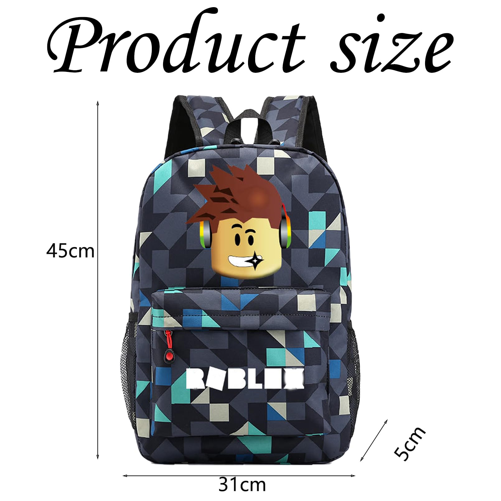 Mochila Robllox, Mochila escolar Rob-lox, Robllox school bag de gran capacidad, mochilas escolar Rob-lox, mochilas anime