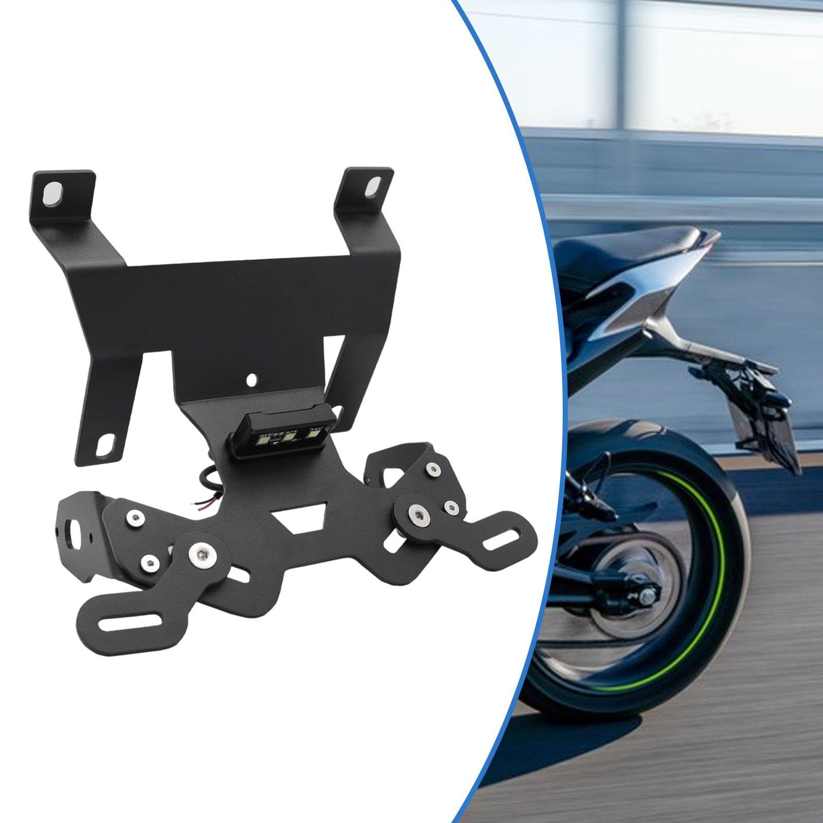 Portatarga Posteriore Compatto Per Moto Con Luce LED, In Acciaio Inossidabile, Per CB300R, CB250R, CB150R, CB125R 2018-2024