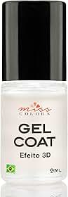 Top Coat Efeito Gel Extra Brilho 9ml Secagem Rápida Finalizador de Esmalte com Brilho Intenso - Miss Colors