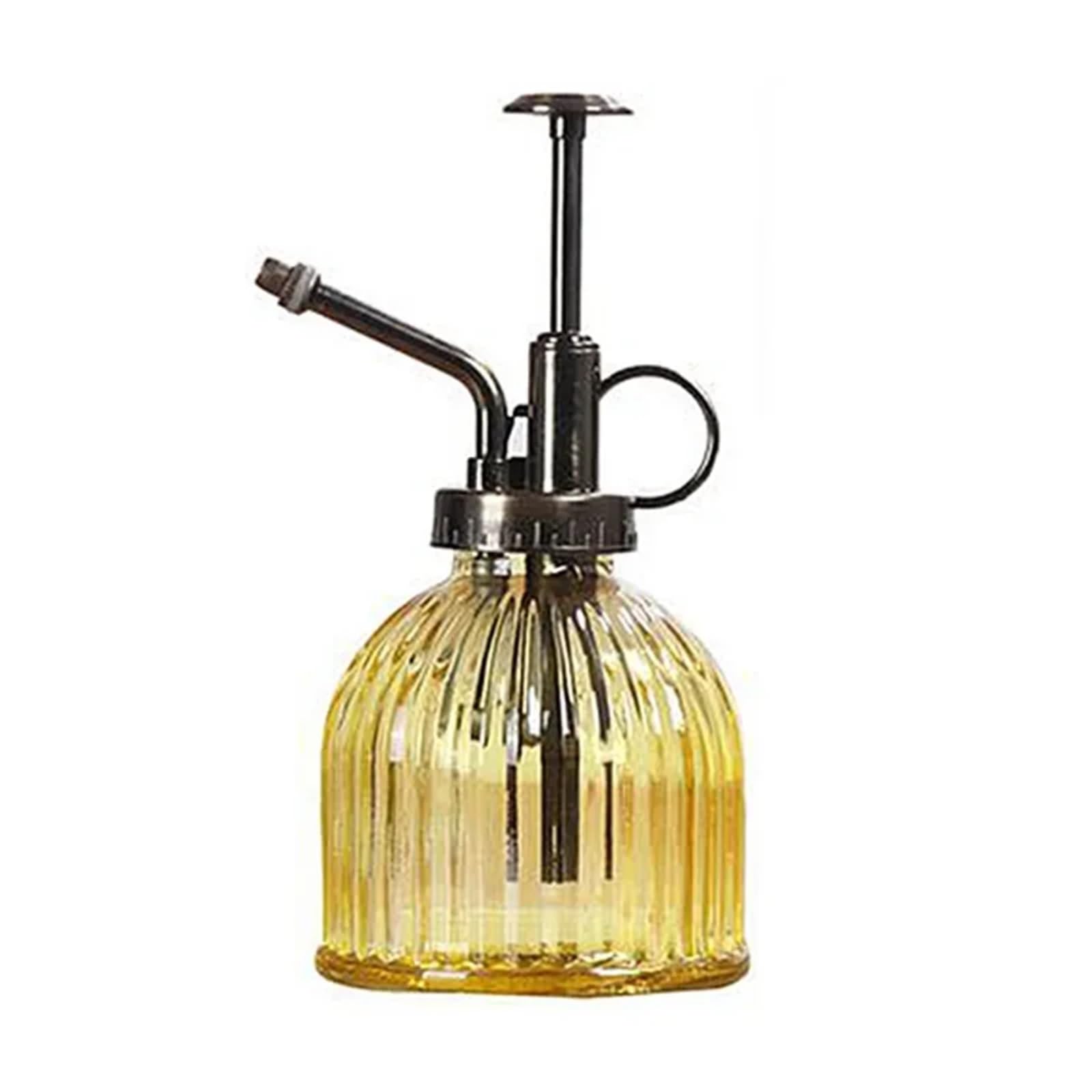 1PC 300Ml Plant Flower Glass Garden Waterer Mister Water Cans Spray Irrigation for Plants(Yellow)