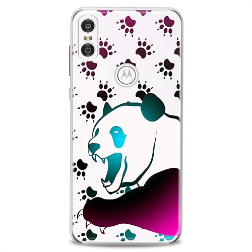 Cavka Funda de TPU compatible con Motorola G9 G8 Plus G7 E20 P40 Z4 Edge 20 G22 Stylus colorido panda transparente mujer divertido lindo diseño Cavka Funda de TPU compatible con Motorola G9 G8 Plus G7 E20 P40 Z4 Edge 20 G22 Stylus colorido panda transparente mujer divertido lindo diseño