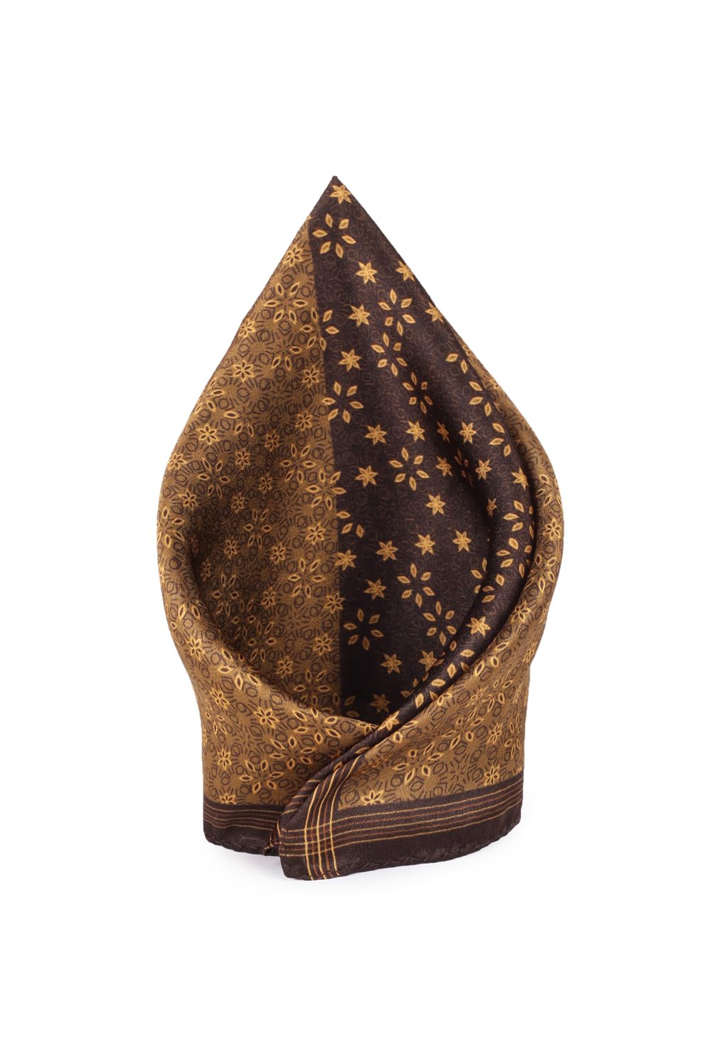 Men Brown Print Formal Pocket Square-image-29