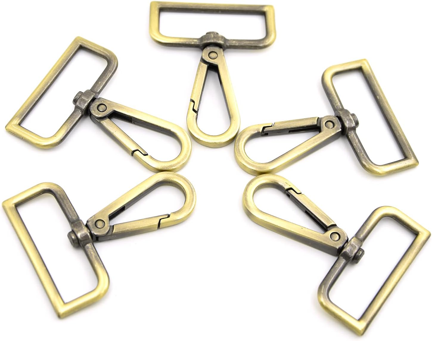 15 Pcs Metal Swivel Lobster Clasp Claw Push Gate Snap Hooks for DIY Crafts Keychain Purse Handbag Making (Brass,1-1/2 inch)