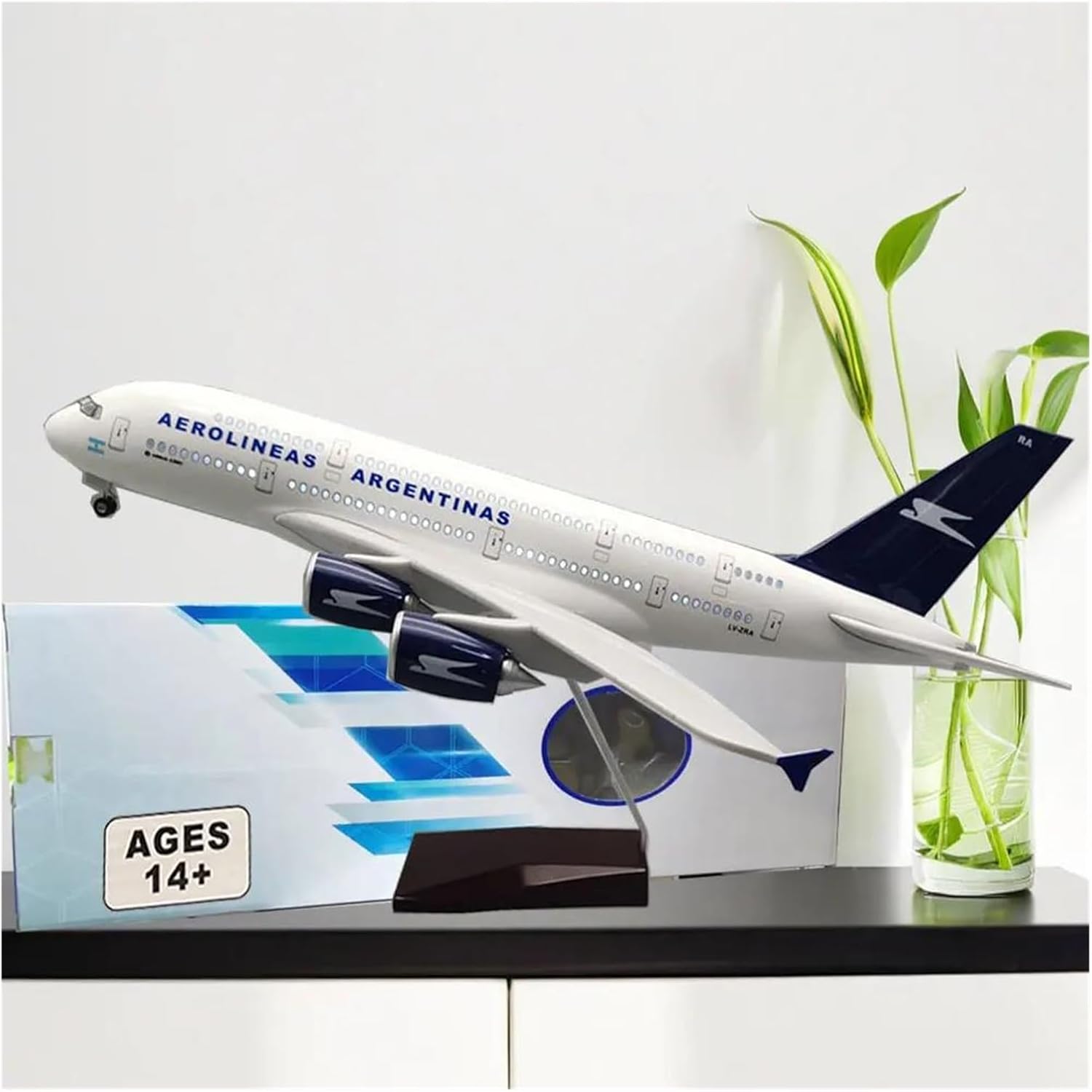 47CM for Argentine 380 Air Airbus Diecast Metal Plane Model Adult Hobbies Souvenir Gift Toys Hobby Playgame Kit