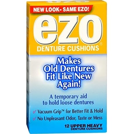 Ezo Denture Cushions (Upper Heavy) [2 Pack of 12]