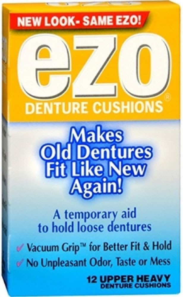 Ezo Denture Cushions Upper Heavy 12 Each (Pack of 2)