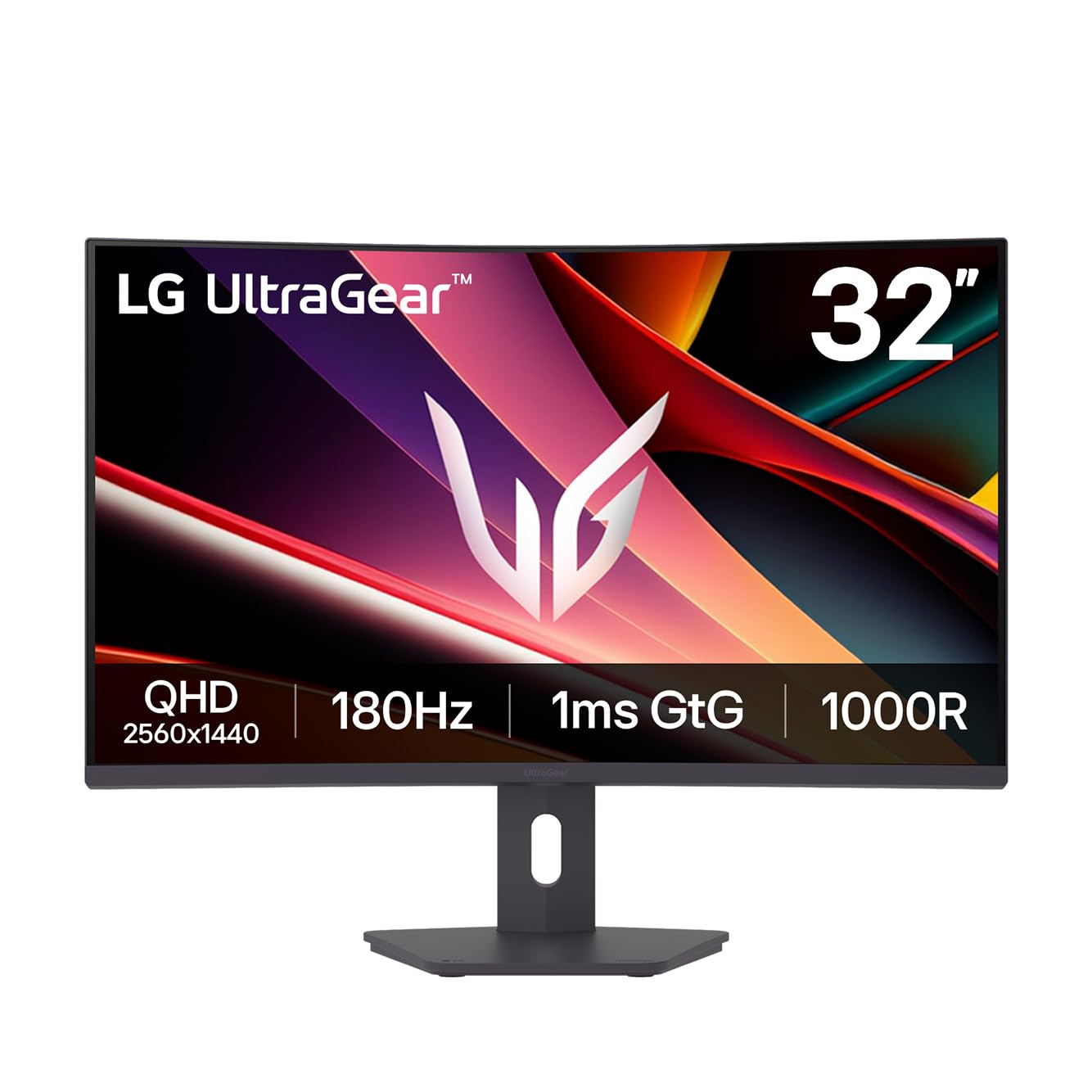 LG Ultragear™ 32G600A-B 32 Zoll Curved WQHD VA Gaming-Monitor, 180Hz, HDR10, AMD FreeSync™, 2X HDMI 2.0, 1x DisplayPort 1.4, Schwarz