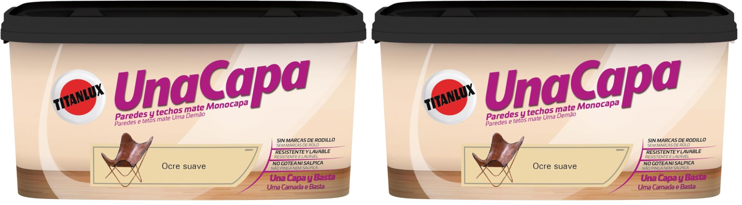 TITANLUX Tn.una Capa Ocre Suave 4l (Paquete de 2)
