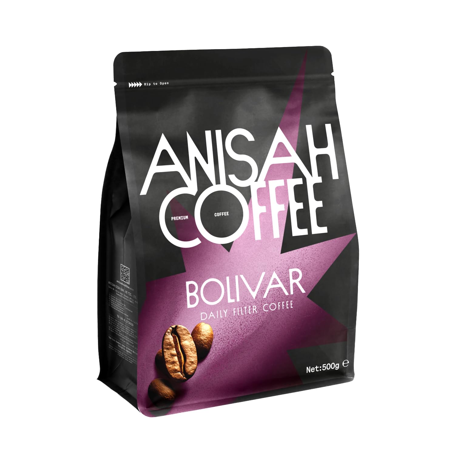 Anisah Coffee Bolivar Daily Öğütülmüş Filtre Kahve 500gr