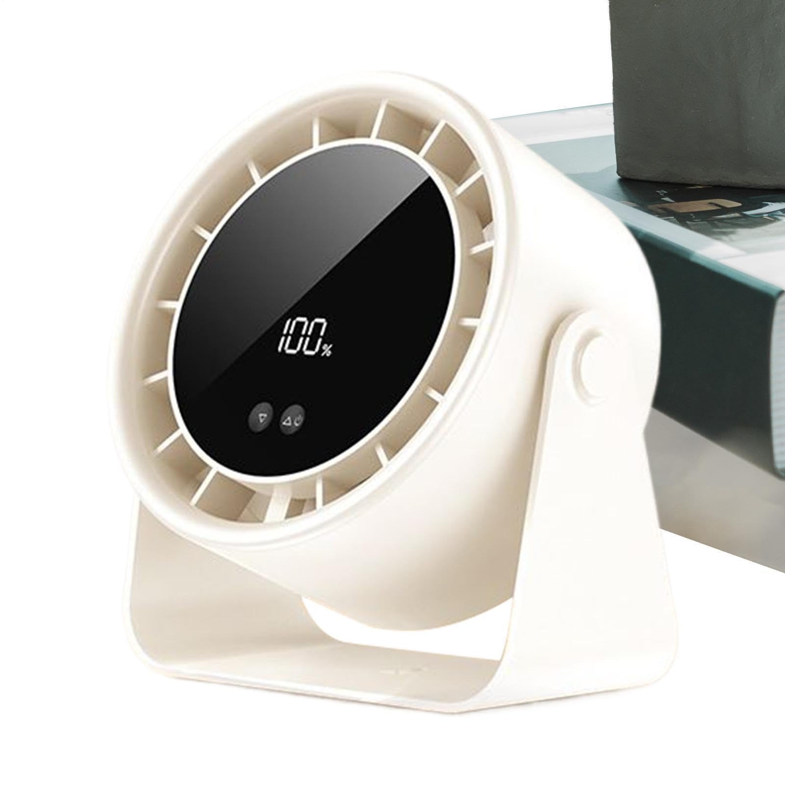 Mini Ventilatore Da Scrivania Raffreddatore Personale Portatile | Ventilatore Portatile con Display in Reale per Camera Scrivania Viaggio Tavolo Uffici Campeggio Esterno