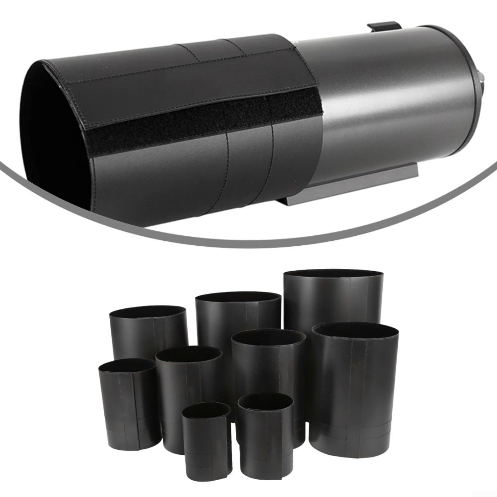 Télescope flexible avec doublure en polaire mate, pare-soleil anti-éblouissement pour télescopes astronomiques de 12,7 à 35,6 cm, réduit la lumière parasite pour l'astrophotographie (20,3