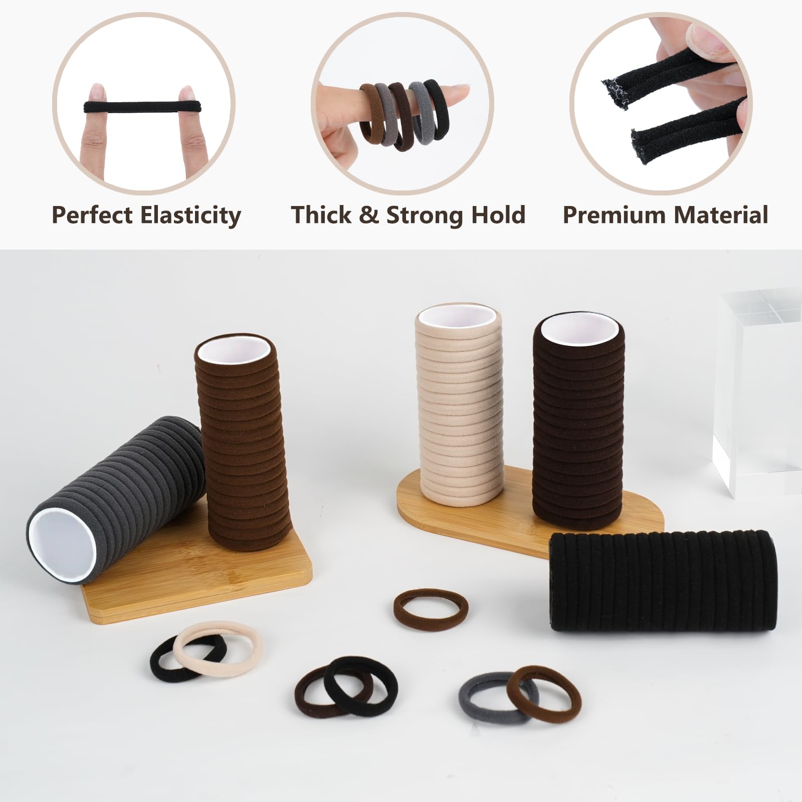 Amazon.com : FVOLREM Hair Ties, 100 PCS No Damage Hair  display picture 2