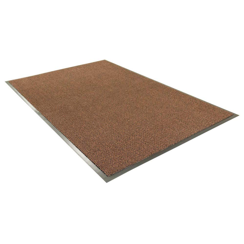 Paillasson en MDF Faro 60x180 cm tapis entrée marron pour maison et couloir
