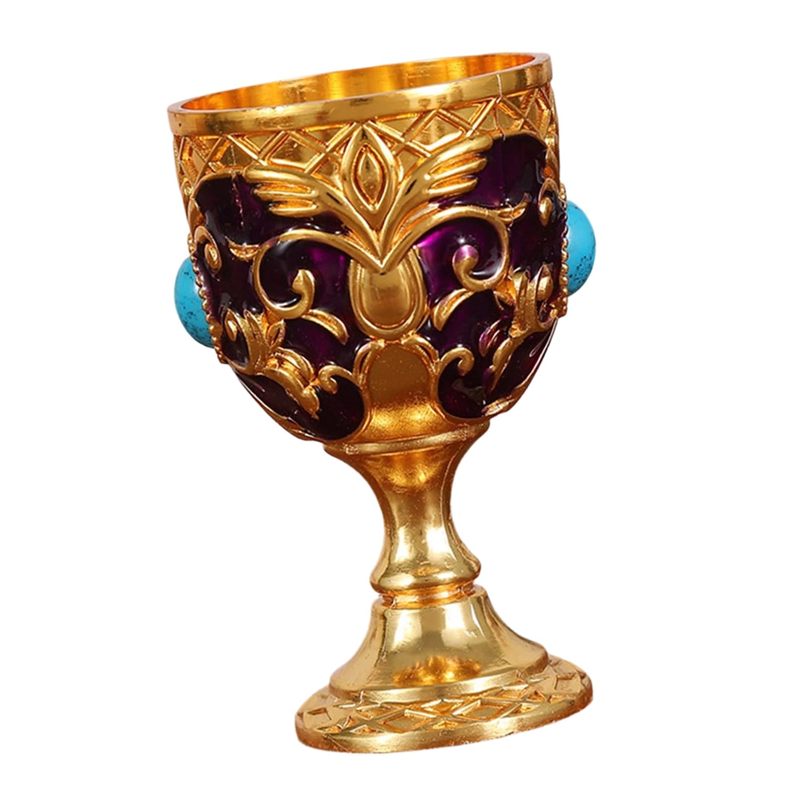 ZEPFJHE Metal Small Goblet Butterfly Engraved Wine Cup Antique Finish Shot Glass for Whiskeys and Liquor Tasting Parties Decors Metal Glass Party Drinkware Butterfly Engraved Cup