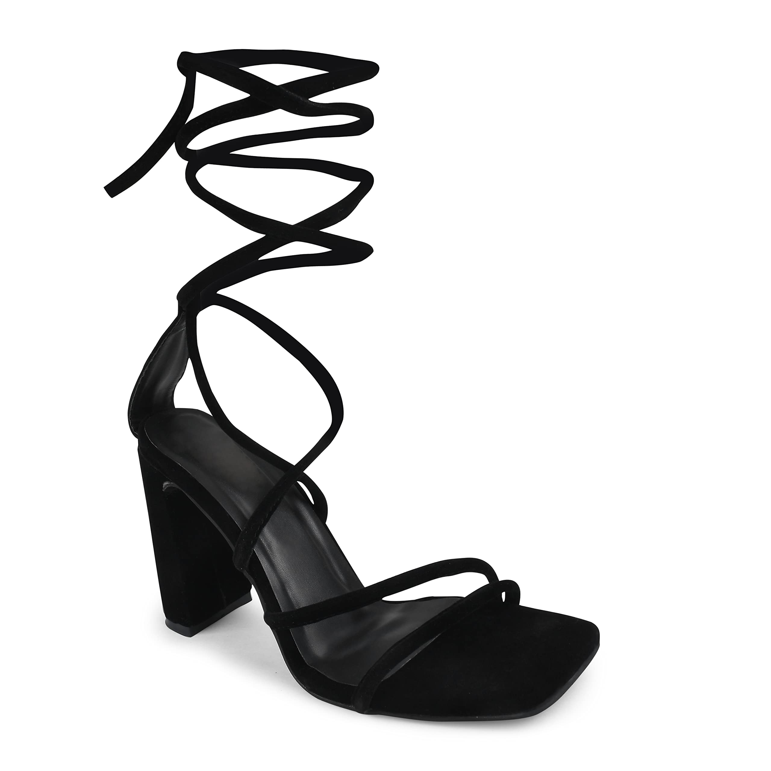 Froh Feet Heeled Stylish Fashionable open Toe strepy Comfertable Sandal, Color-Black I UK SIZE-5 (B0C2KXYFKT) Amazon Price History, Amazon Price Tracker