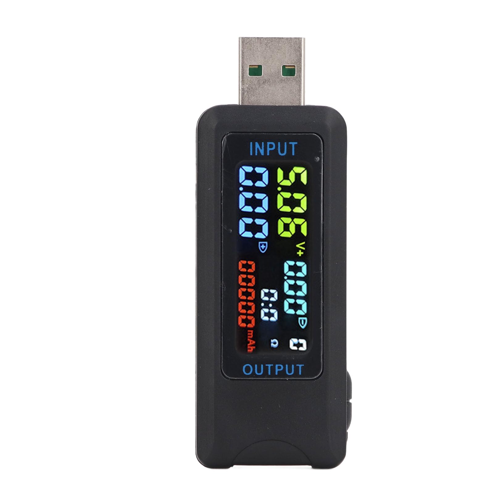 FLEXMAN USB Tester, Clear LCD Screen Multifunctional USB Power Meter, Charger Detection USB Cable Tester for Quality Detection of Digital Products, Electronic Devices