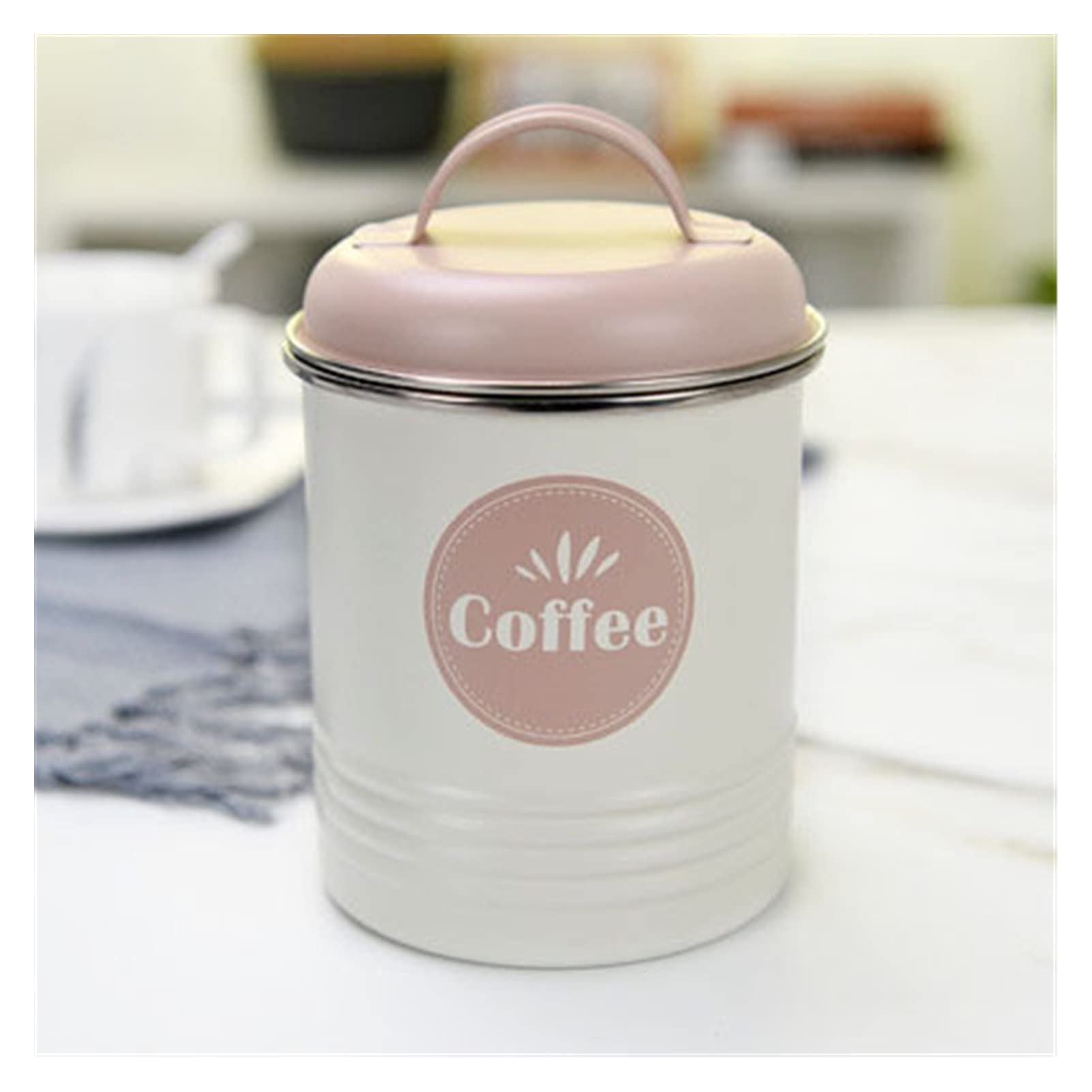 NGDFGR Coffee Canister Kitchen Storage Bottles&Jars For Coffee Sugar Tea Rice Metal Containar With Lids Storage Box Cans Food Container For Coffee Beans,Sugar,Tea (5),5