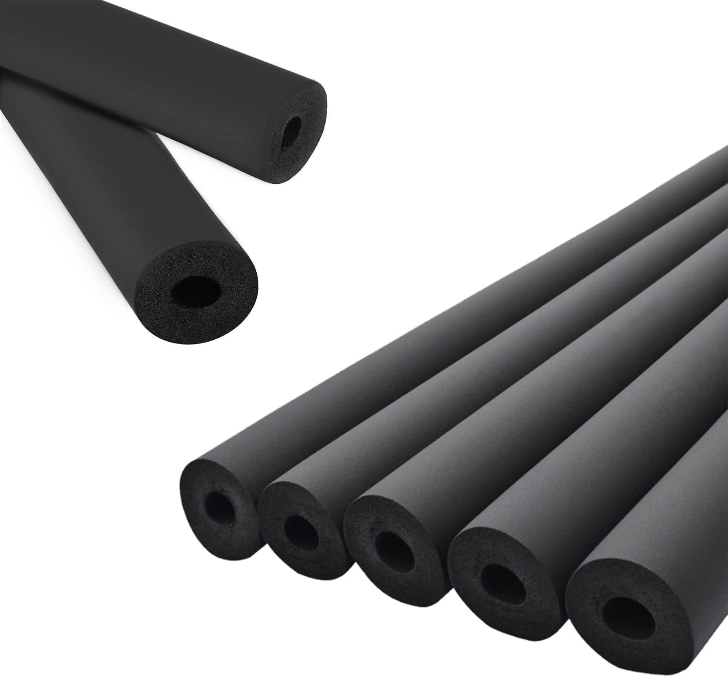 ALLWIN Pipe Insulation Foam Tube 1" (25mm) ID x 1-13/32" (43mm) OD, 6Ft Black EPDM for AC Units & Guitar Stands