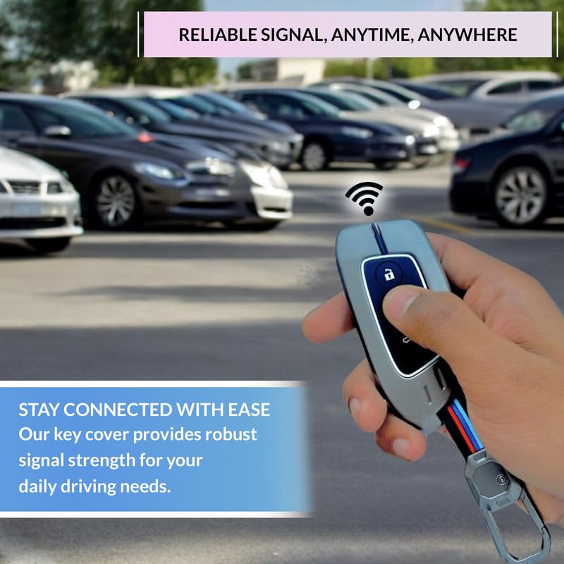 Image of NEODRIFT 'KeyShield' Car Key Cover for MG Hector (Shape 1, 03 Buttons) (360 Protection, Durable and Stylish)