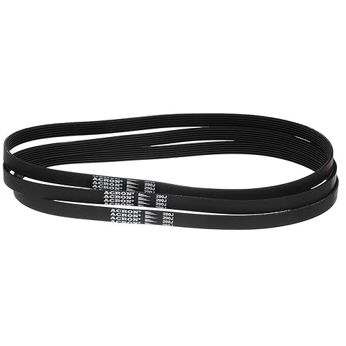 uxcell 290J6 Correas de goma polivinílica en V, 6 varillas PJ Correa acanalada en V de 29 pulgadas de largo x 0.55 pulgadas de ancho x 0.14 pulgadas