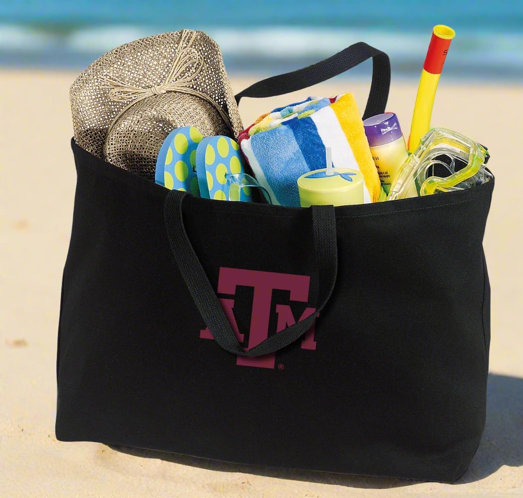 Broad Bay JUMBO Texas A&M Aggies Tote Bag or Large Canvas Texas A&M Shopping Bag
