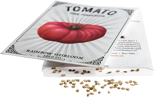 Miniatura 5 de Semillas de tomate para plantar | Variedad Ponderosa rosa (paquete de 150 mg - aproximadamente 40 semillas) | Semillas sin OMG y reliquia | Paquete