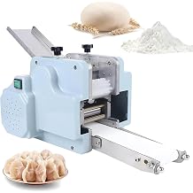 110V Automatic Dumpling Skin Maker Machine, Commercial Spring Roll/Pierogi/Ravioli/Momo, 140W Dough Sheeter Dumpling Wrapper Machine Square