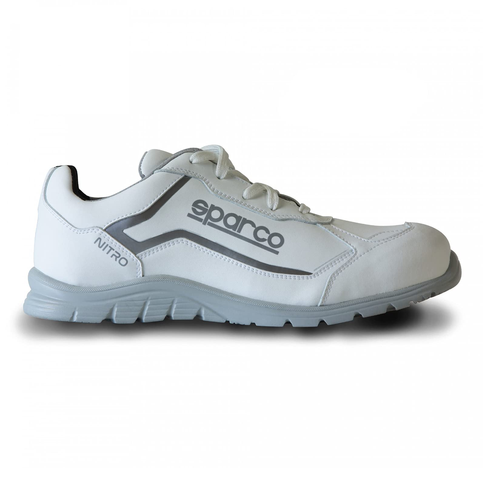 Sparco Teamwork Scarpa Antinfortunistica Da Lavoro-Bassa per UOMO E Donna-Nitro-S3 SRC, Botas de Seguridad y contra Incendios Unisex Adulto, Bianco/Bianco, 37 EU