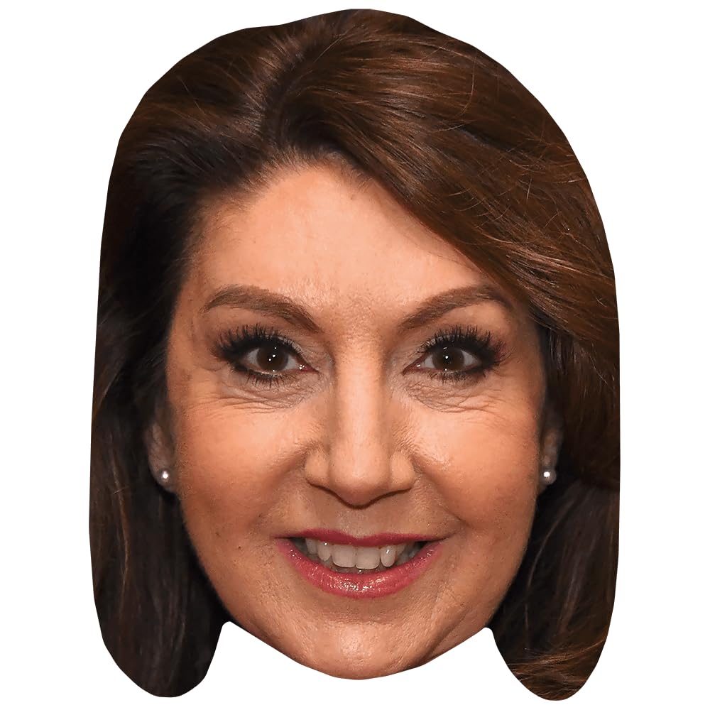 Jane MacDonald (Smile) Celebrity Mask, Flat Card Face, Fancy Dress Mask
